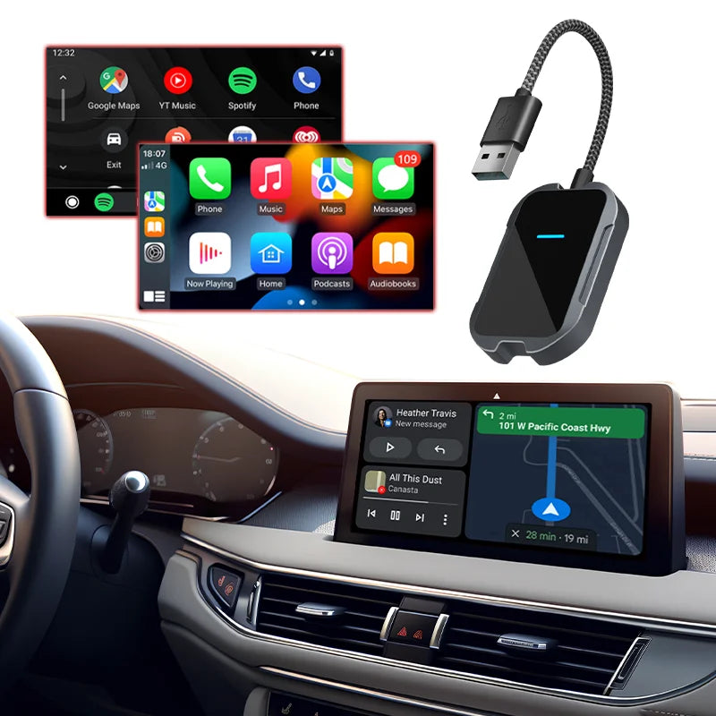 Play2Video Xtracast Ultra Wireless CarPlay/Android Auto All-in-1 Adapter